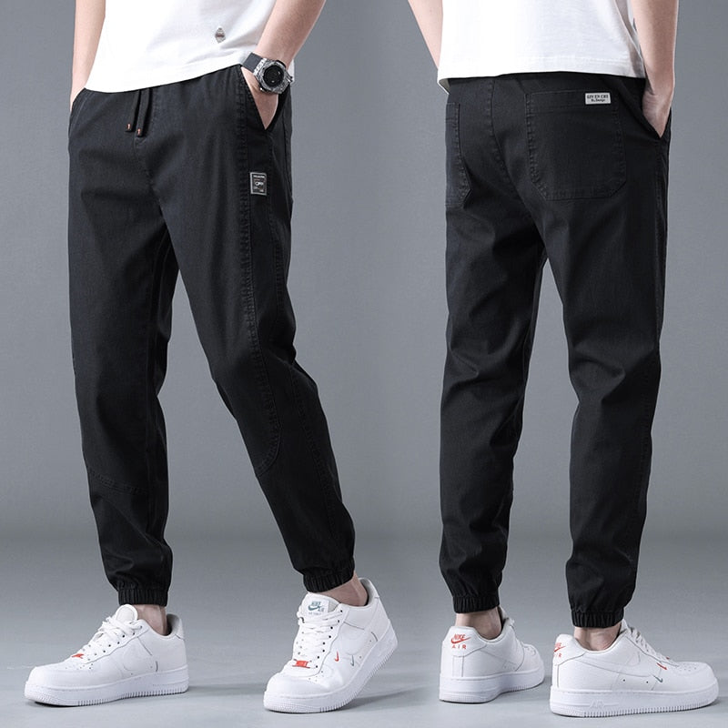 Spring Summer Cotton Jogger Pant Men Pants Harajuku Cargo Jeans