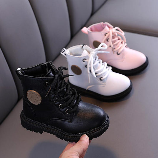 Kids Martin Boots Boys Shoes Autumn Winter Leather Children Boots Fashion