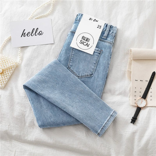 Jeans Women Autumn Slim Skinny Pants Spring Casual Girl Denim