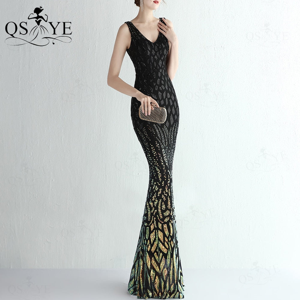 Homecoming Dresses: Prom Dresses Unique Pattern Sequin Lace Evening Gown