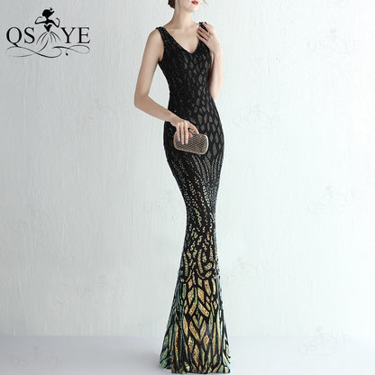 Homecoming Dresses: Prom Dresses Unique Pattern Sequin Lace Evening Gown
