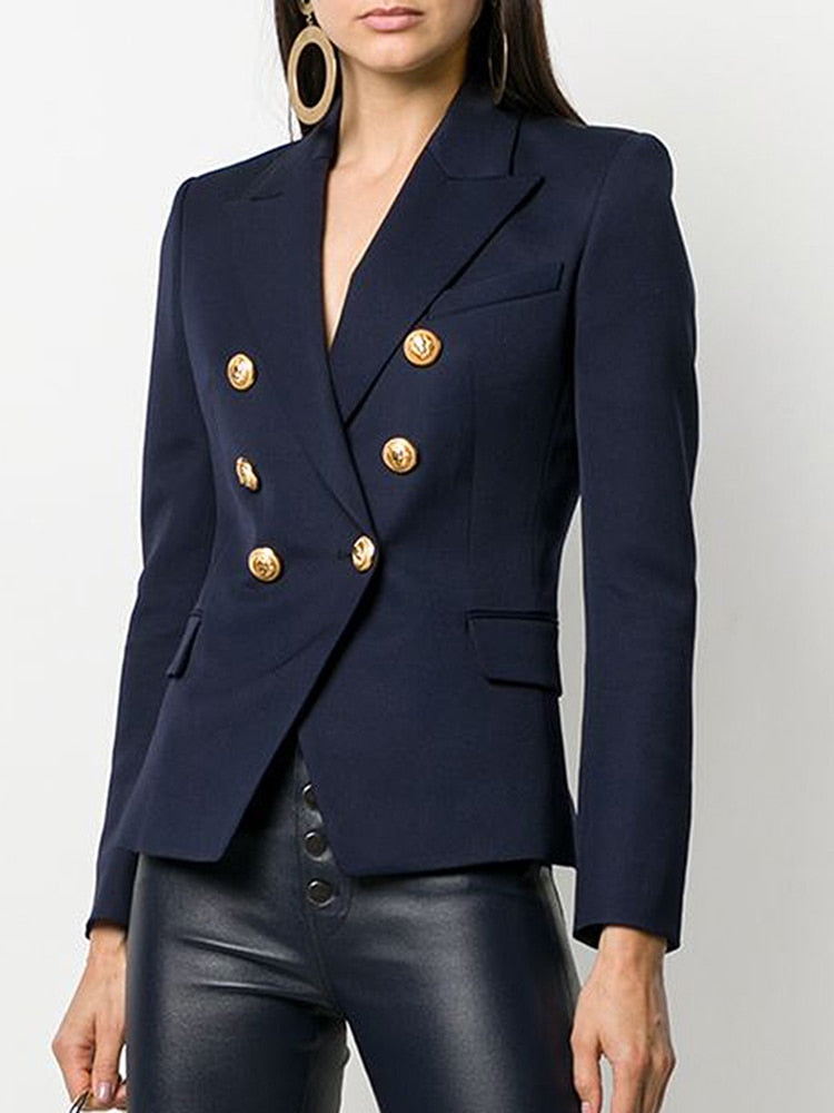 Fashion Designer Jacket Women's Classic Slim Fitting