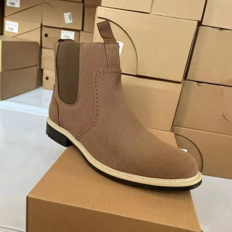 Men Chelsea Boots Handmade Boot Autumn Winter Retro