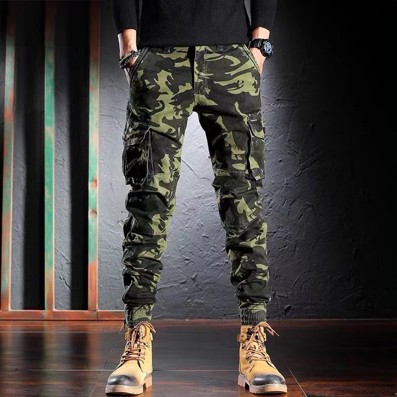 Men Fashion Oversized Camouflage Cargo Pants Outdoor