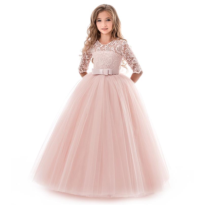 Teen Girl Evening Party Long Dress 5-14Y Girl Formal School Ceremony Outfit