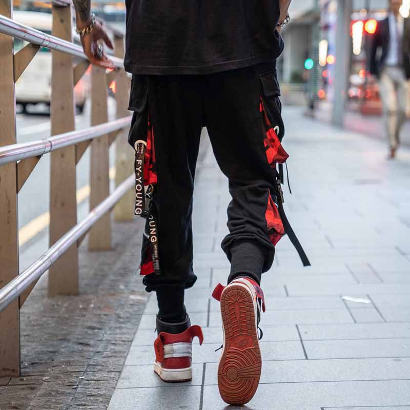 Fashion Men Cargo Pants y2k Techwear Streetwear Harajuku High street