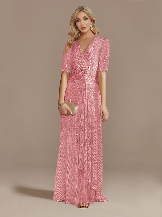 Evening wear Dresses: V-Neck Evening Dresses Women Party Maxi Dress