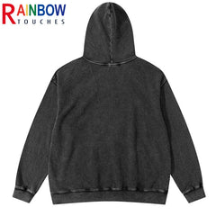 Washed Hoodie Men High Street Fashion Blinds Box Hoodie Trend