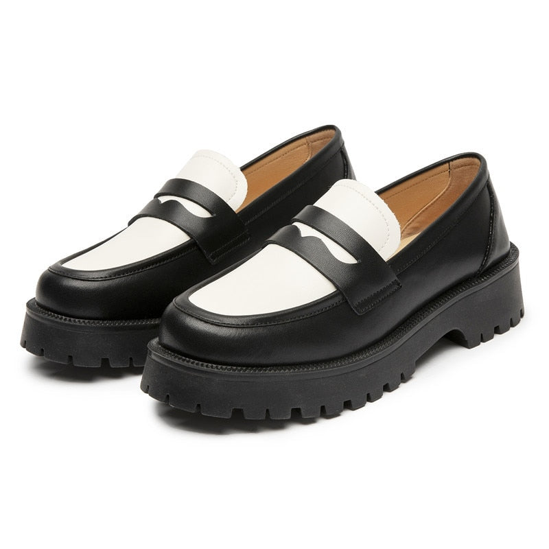 Spring Shoes Female British Style Thick-soled College Style Casual Loafers