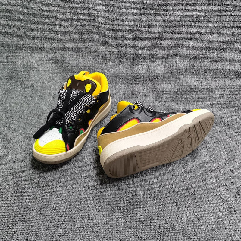 Women Sneakers Luxury Designers Leather Fashion Platform Casual Shoes Brand