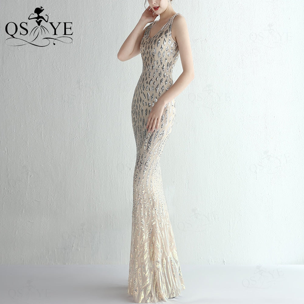 Homecoming Dresses: Prom Dresses Unique Pattern Sequin Lace Evening Gown