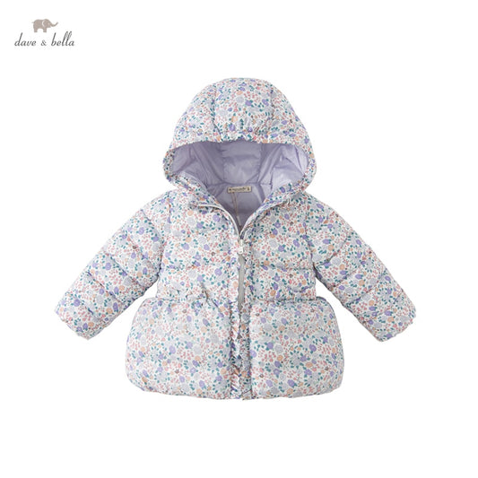 Fashion Baby Girl Winter Clothes Jacket Warm Floral Coat Baby Outwear