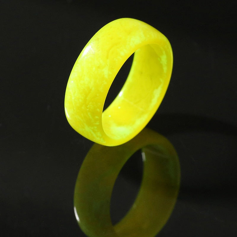 Glow Ring Glowing In The Dark Stainless Steel Fashion Jewelry Decoration