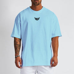 Oversized T-shirt Men Dropped Shoulder Short Sleeved T Shirt