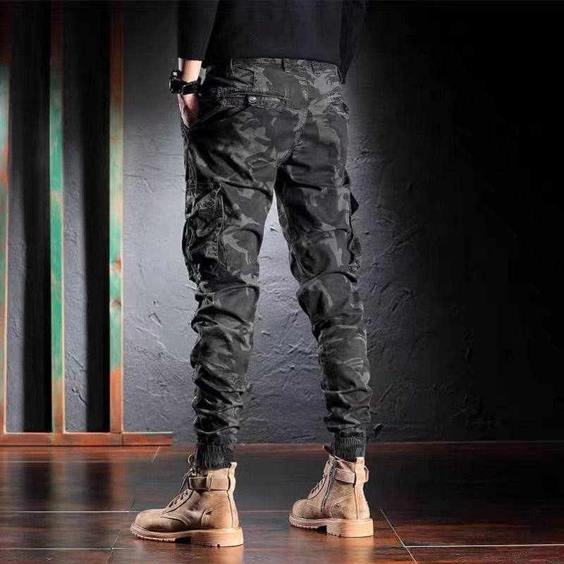 Men Fashion Oversized Camouflage Cargo Pants Outdoor