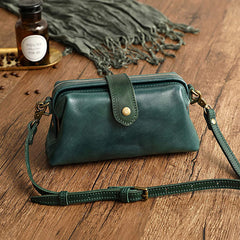 Casual Leather Shoulder Bags Retro Handmade Doctor Bag Clutch Crossbody Bag