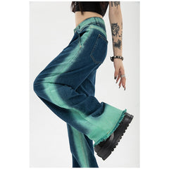Womens Jeans High Waist Vintage Straight Baggy Pants Chic Design Streetwear