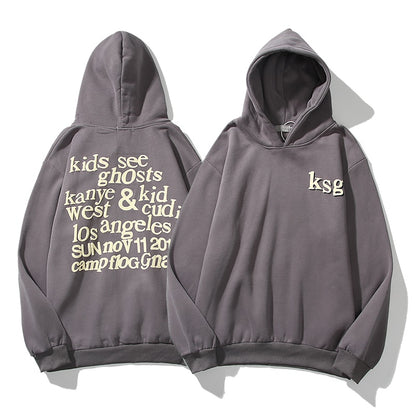 Kanye Oversized Pullover Fleece Hoodies Kendall Jenner Print Sweatshirt