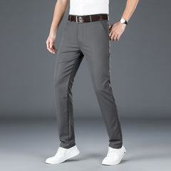 Men's Spring Summer Fashion Business Casual Long Pants Suit Pants Male