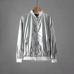 Mens Windbreaker Jackets Nightclub Stage Singer Costume Streetwear