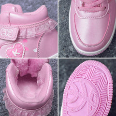 Children Winter Girls Boots 4-10 Years Kids Warm Shoes PLUSH FASHION FLATS