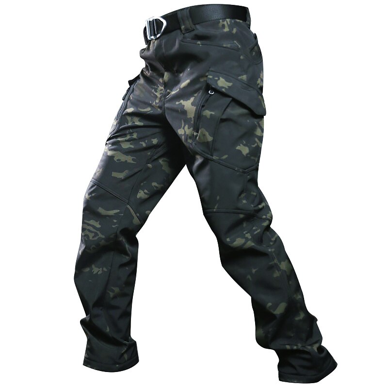 Warm Winter Soft Shell Fleece Pants Travel Waterproof Outdoor Trekking