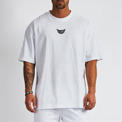 Oversized T-shirt Men Dropped Shoulder Short Sleeved T Shirt