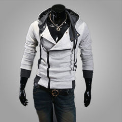 Casual Man Hoodie Sweatshirt Slim Male Zipper Streetwear Cardigan