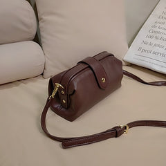 Casual Leather Shoulder Bags Retro Handmade Doctor Bag Clutch Crossbody Bag