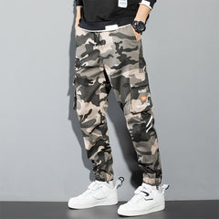 Black Cargo Pants Men Y2K Streetwear Casual Pants Green Plus Size Camo