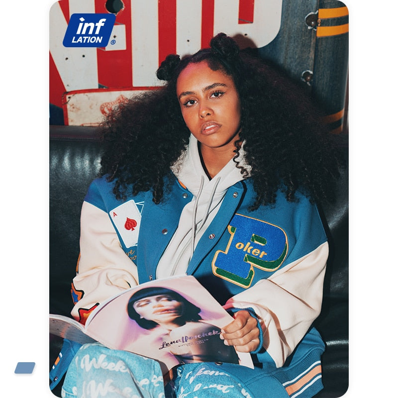 Streetwear Vintage Baseball Jacket Men High Quality Towel Embroidery