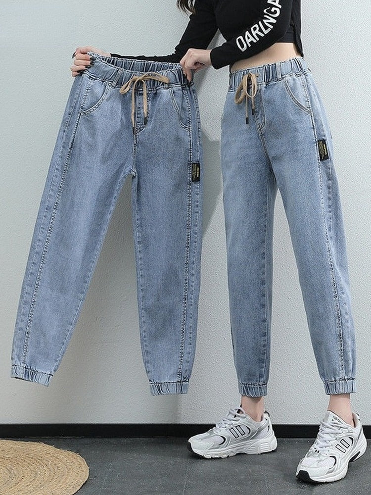 Harem Pants Vintage High Waist Jeans Woman Women Jeans Ankle