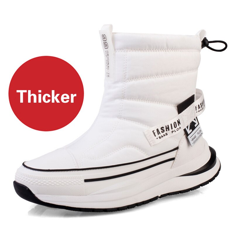 Thick Couple Snow Boots Plus Velvet Warm Side Zipper Outdoor