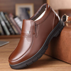 Man Winter Boots Quality Microfiber Leather Shoes Brand White