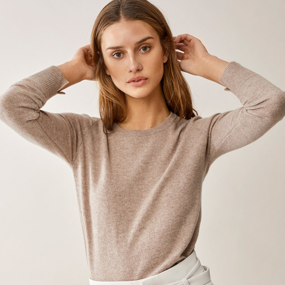 woman winter 100% Cashmere sweaters and auntmun knitted Pullovers