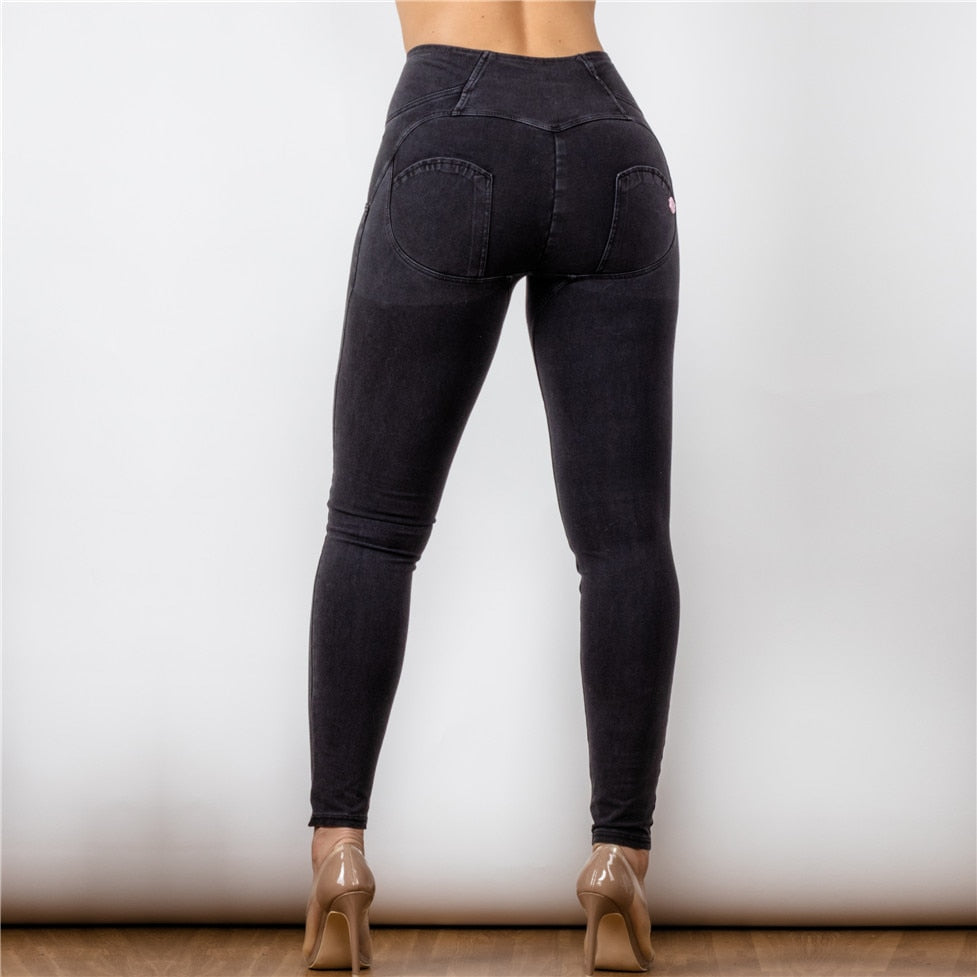 Shascullfites Butt Lift Jeans Black Skinny Women Stretchable Jeans Slimming