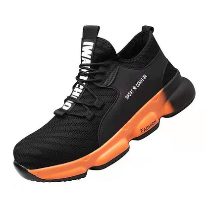 New Breathable Lightweight Work Shoes Comfortable Soft Safety Shoes European